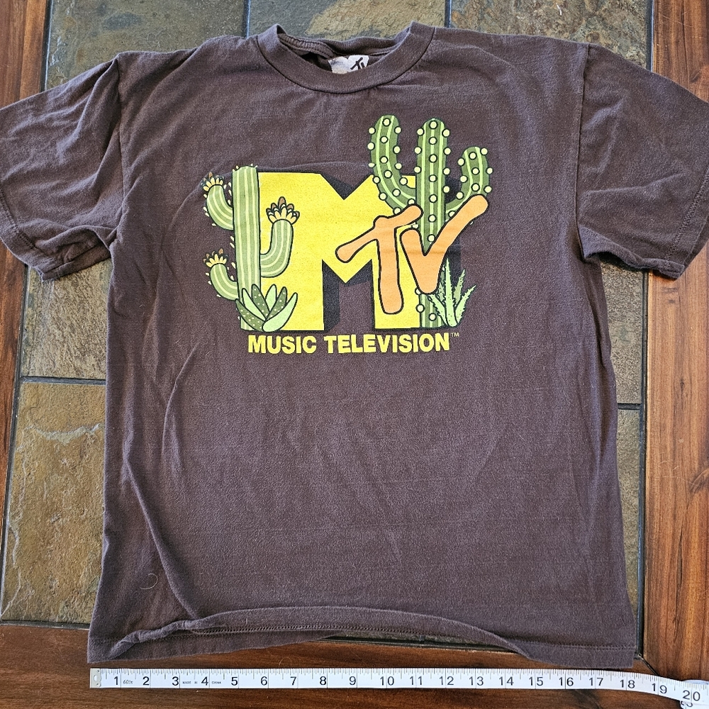 Youth size 16, MTV, brown, tshirt